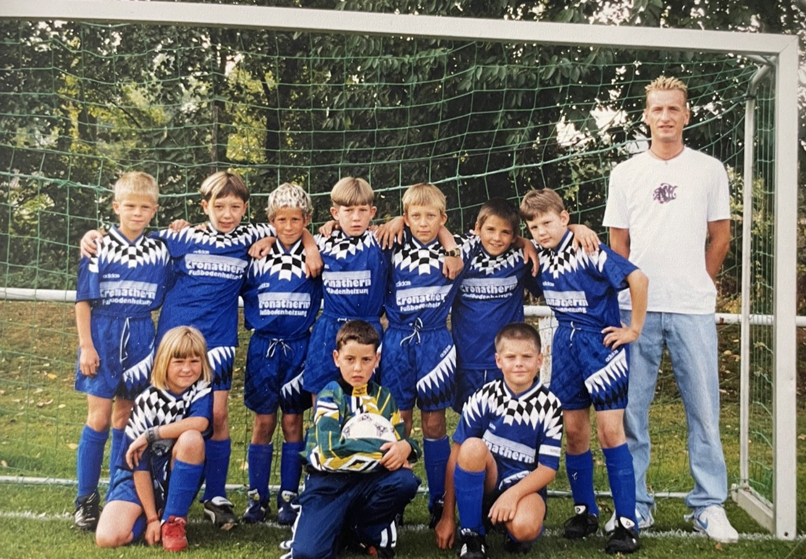 Martin as a child with his youth football team